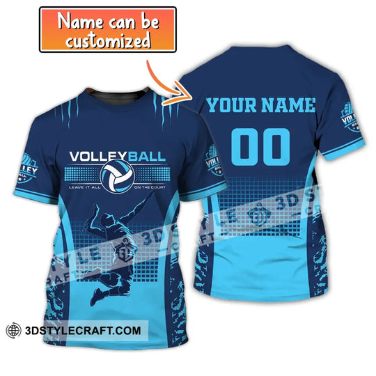 Man Shirt, Custom Name and Number Volleyball T-Shirt, Gift for Volleybal Player style option 1