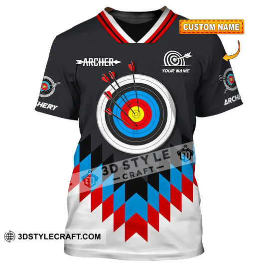 Man Shirt, Custom Name Archery T-Shirt, Archer Hoodie Long Sleeve Shirt, Gift for Archery Lovers style option 1