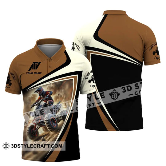 Man Shirt, Custom Name ATV Shirt,  All Terrain Vehicle Hoodie Shirt Polo Long Sleeve Shirt style option 4