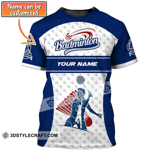 Man Shirt, Custom Name Badminton T-Shirt, Badminton Shirt, Gift For Badminton Player style option 1