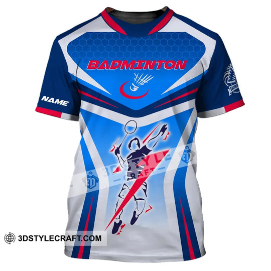 Man Shirt, Custom Name Badminton T-Shirt, Badminton Shirt, Gift For Badminton Player style option 2