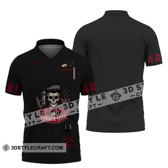 Man Shirt, Custom Name Barber Shirt, Hairstylist Apparel, T-Shirt For Barber Shop style option 4