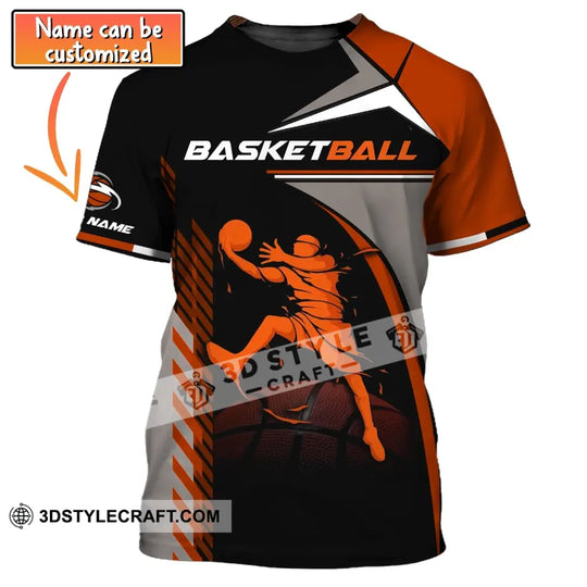Man Shirt, Custom Name Basketball T-Shirt, Gift for Basketball Player style option 1
