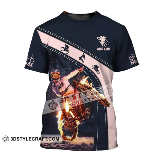Man Shirt, Custom Name Bicycle Moto Cross Shirt, BMX Polo Shirt Long Sleeve Hoodie style option 2