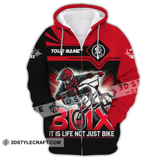 Man Shirt, Custom Name Bicycle Moto Cross Shirt, BMX Polo Shirt Long Sleeve Hoodie style option 2