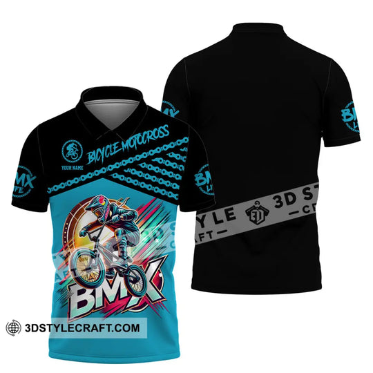 Man Shirt, Custom Name BMX Shirt, BMX Bike Polo Shirt Hoodie Long Sleeve, BMX Bike Gift style option 4