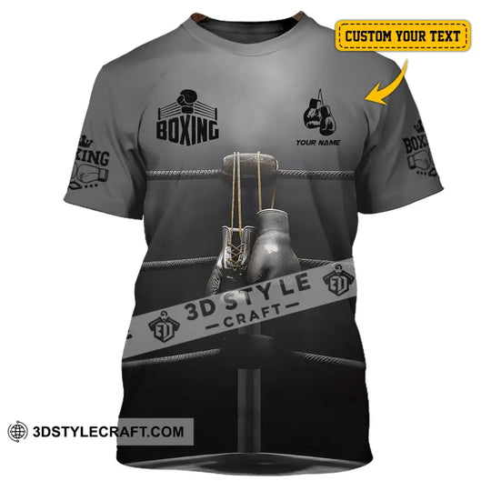 Man Shirt, Custom Name Boxing Shirt, Boxing Lover Hoodie Shirt Polo Long Sleeve, Gift for Boxing Players style option 1