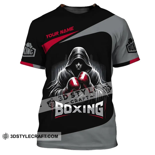 Man Shirt, Custom Name Boxing Shirt, Boxing Polo Hoodie Shirt, Gift for Boxing Lover style option 2