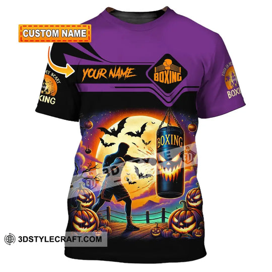 Man Shirt, Custom Name Boxing Shirt, Boxing Polo Long Sleeve, Gift Boxing Players style option 1