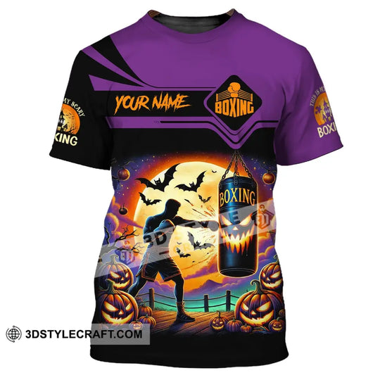 Man Shirt, Custom Name Boxing Shirt, Boxing Polo Long Sleeve, Gift Boxing Players style option 2