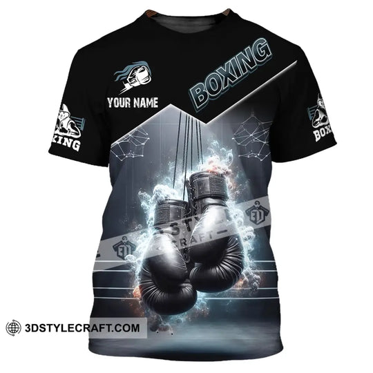 Man Shirt, Custom Name Boxing Shirt, Boxing Polo Long Sleeve, Boxing Gift style option 2