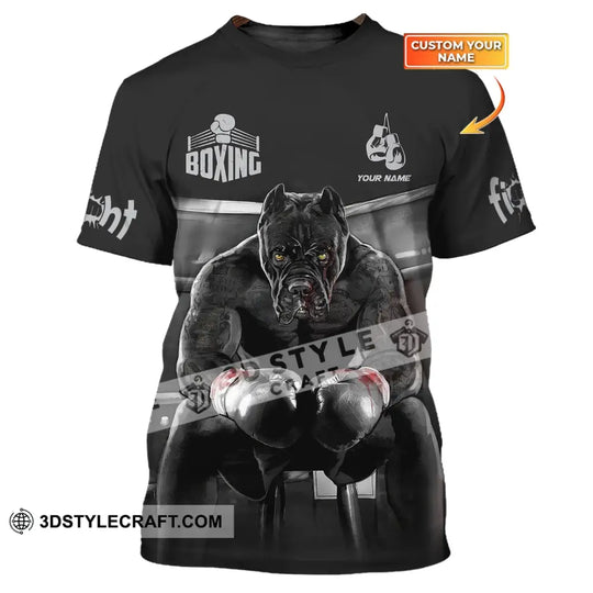 Man Shirt, Custom Name Boxing T-Shirt, Boxing Hoodie Polo Shirt, Gift for Boxing Lover style option 1