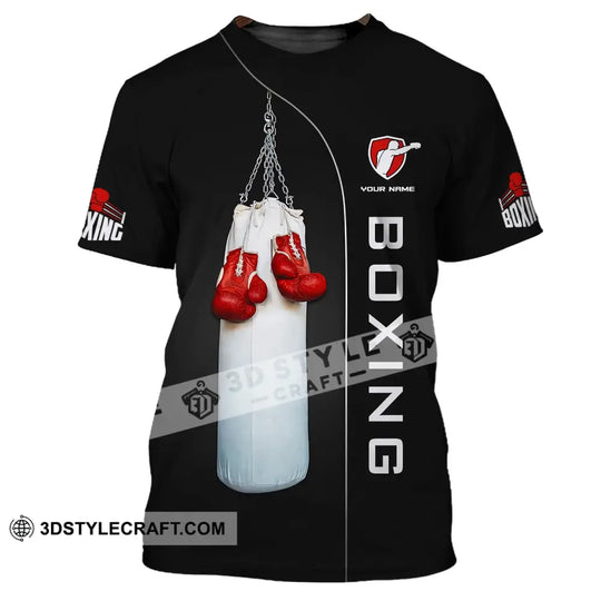 Man Shirt, Custom Name Boxing T-Shirt, Boxing Hoodie Polo Shirt, Gift for Boxing Lover style option 2