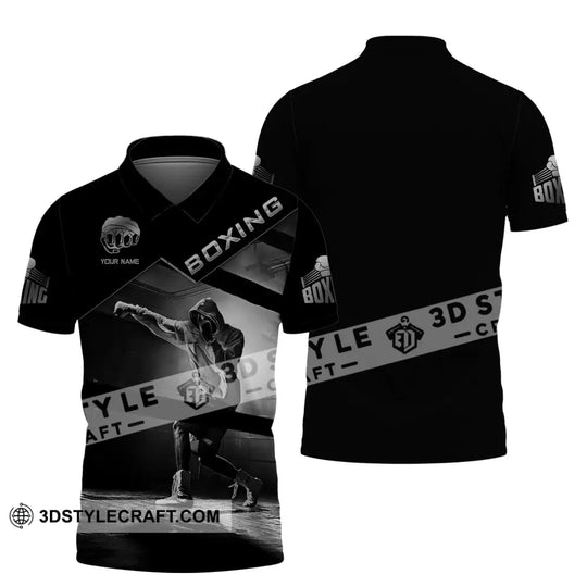 Man Shirt, Custom Name Boxing T-Shirt, Boxing Polo Shirt, Gift for Boxing Lover style option 4