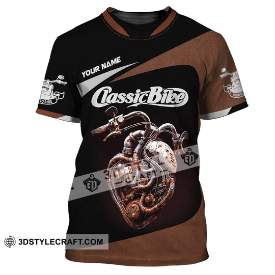 Man Shirt, Custom Name Classic Bike Shirt, Classic Motorcycle T-Shirt Hoodie Long Sleeve Shirt style option 2