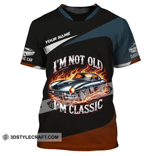 Man Shirt, Custom Name Classic Car Shirt, Classic Car Lover T-Shirt style option 2