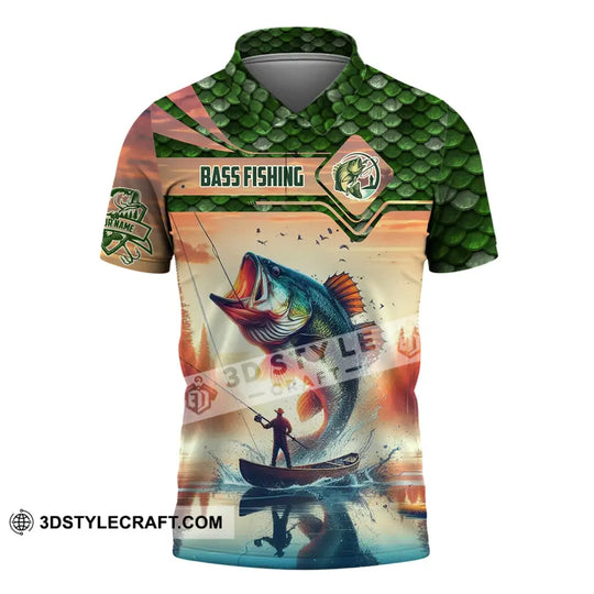 Man Shirt, Custom Name Fishing Shirt, Fishing Lover Shirt, Bass Fishing Hoodie Shirt Polo Long Sleeve style option 4