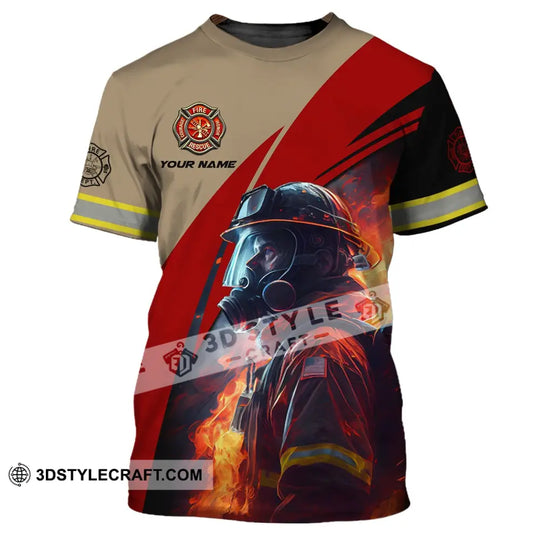 Man Shirt, Custom Name Shirt for Firefighter, Firefighter T-shirt, Firefighter Polo Shirt style option 2