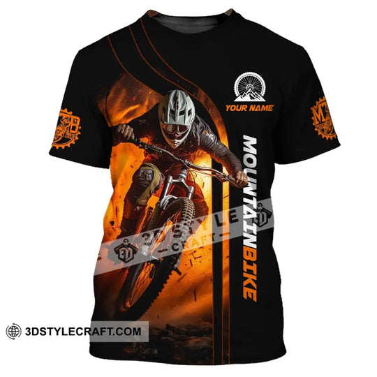 Man Shirt, Custom Name Shirt for Mountain Bike Lover, Mountain Bike Polo Long Sleeve, Mountain Bike Gift style option 2