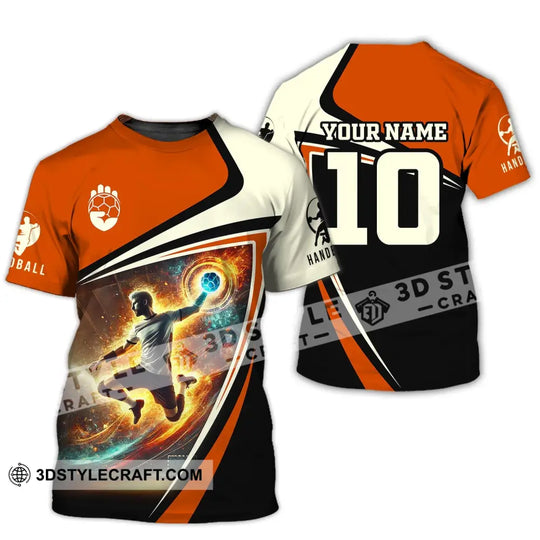 Man Shirt, Custom Name Handball Shirt, Handball Player Shirt, Handball Hoodie Shirt Polo Long Sleeve Shirt style option 4