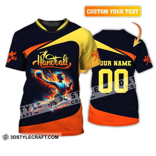 Man Shirt, Custom Name Handball Shirt, Handball T-Shirt Hoodie, Shirt for Handball Players style option 1