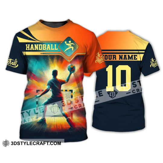 Man Shirt, Custom Name Handball Shirt, Handball T-Shirt Hoodie, Shirt for Handball Players style option 2