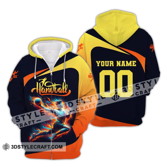 Man Shirt, Custom Name Handball Shirt, Handball T-Shirt Hoodie, Shirt for Handball Players style option 3