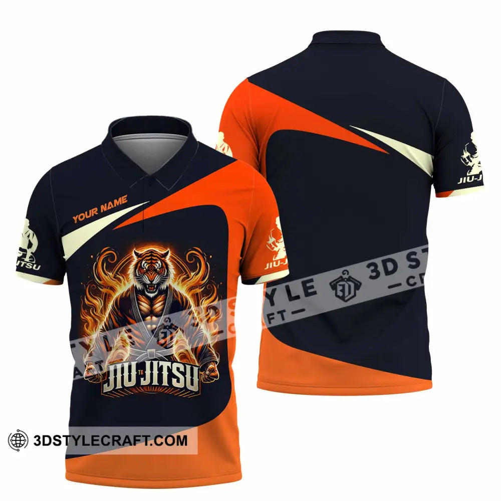 Man Shirt Custom Name Jiujutsu Lover Hoodie Polo Long Sleeve / S T-Shirt