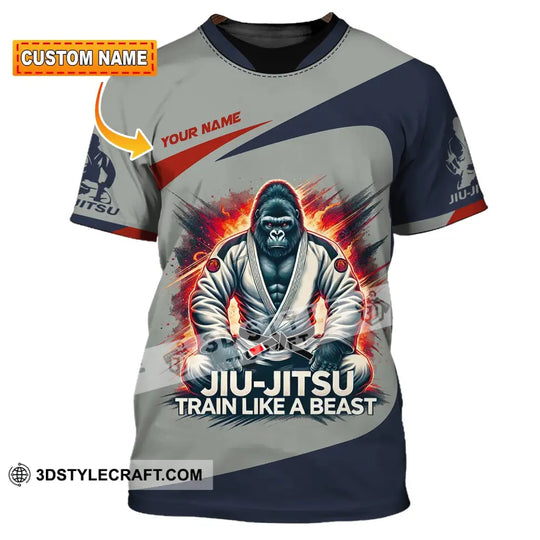 Man Shirt, Custom Name Jiujutsu Shirt, Jiujutsu Lover Hoodie Shirt Polo Long Sleeve Shirt style option 1