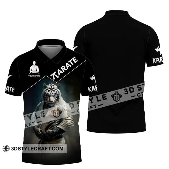 Man Shirt, Custom Name Karate Shirt, Karate Hoodie Shirt Polo Long Sleeve, Gift for Karate Lovers style option 4