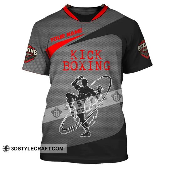 Man Shirt, Custom Name Kick Boxing Shirt, T-Shirt for Kick Boxing Lover, Gift for Kick Boxing Players style option 2