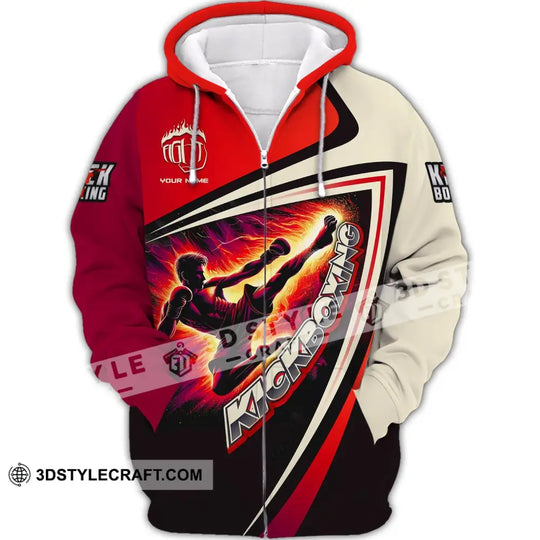 Man Shirt, Custom Name Kickboxing Shirt, Kickboxing Polo Long Sleeve, Gift for Kickboxing Lover style option 3