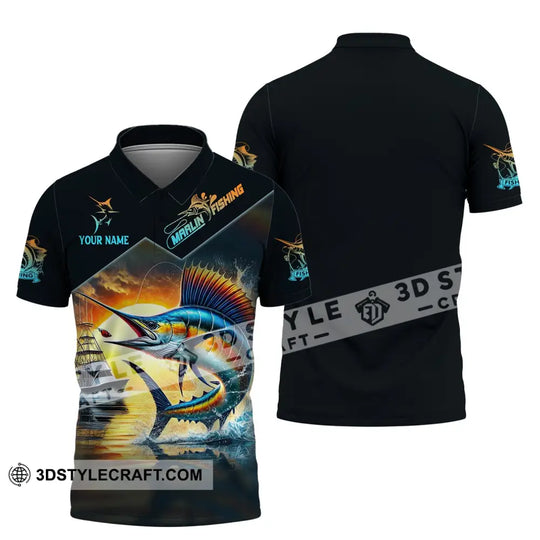 Man Shirt, Custom Name Marlin Fishing Shirt, Fishing Lover Shirt, Fishing Hoodie Shirt Polo Long Sleeve Shirt style option 4