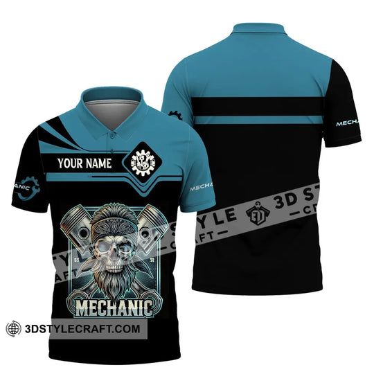Man Shirt, Custom Name Mechanic Shirt, Mechanic Polo Shirt, Mechanic Apparel style option 4