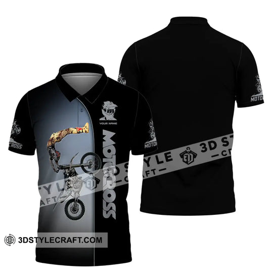 Man Shirt, Custom Name Moto Cross Shirt, Moto Cross Gift, Moto Cross Polo Shirt Hoodie Long Sleeve style option 4