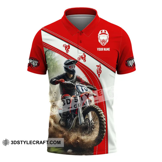 Man Shirt, Custom Name Moto Cross Shirt, Moto Cross Polo Long Sleeve, Moto Cross Love Gift style option 4