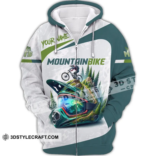 Man Shirt, Custom Name Mountain Bike Shirt, Mountain Bike Lover Gift, Mountain Bike Polo Shirt Long Sleeve Hoodie style option 3