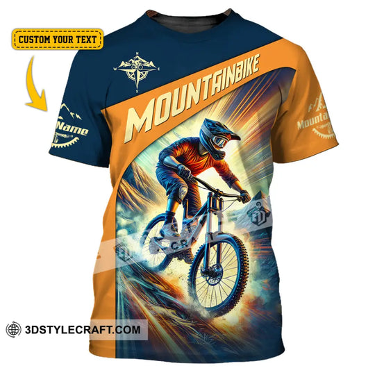 Man Shirt, Custom Name Mountain Bike Shirt, Mountain Bike Lover Hoodie Shirt Polo Long Sleeve Shirt style option 1