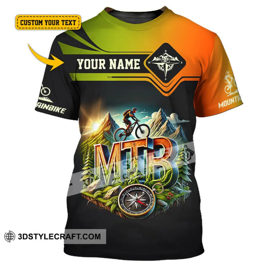 Man Shirt, Custom Name Mountain Bike Shirt, Mountain Bike Lover Hoodie Shirt Polo Long Sleeve Shirt style option 1