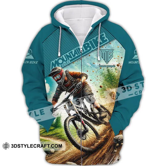 Man Shirt, Custom Name Mountain Bike Shirt, Mountain Bike Lover Hoodie Shirt Polo Long Sleeve Shirt style option 3