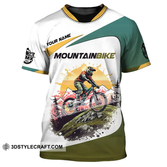 Man Shirt, Custom Name Mountain Bike Shirt, Mountain Bike Lover T-Shirt style option 3