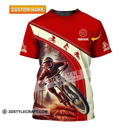 Man Shirt, Custom Name Mountain Bike Shirt, Mountain Bike Polo Long Sleeve, Mountain Bike Gift style option 1