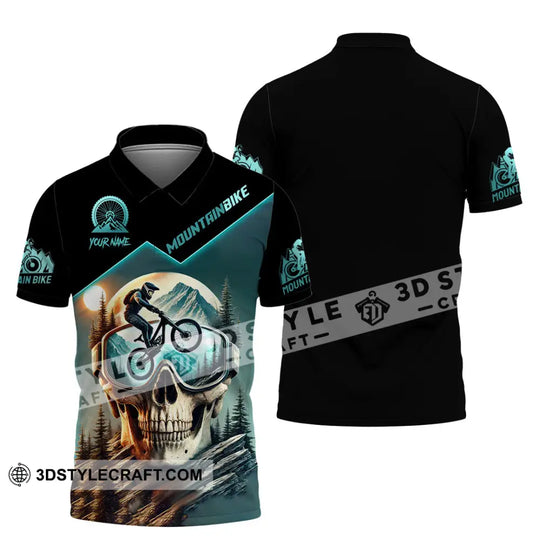 Man Shirt, Custom Name Mountain Biker Shirt, Mountain Bike Lover Hoodie Shirt Polo Long Sleeve Shirt style option 4