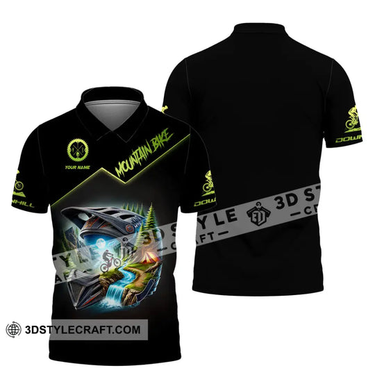 Man Shirt, Custom Name Mountain Biker Shirt, Mountain Bike Lover Hoodie Shirt Polo Long Sleeve Shirt style option 4