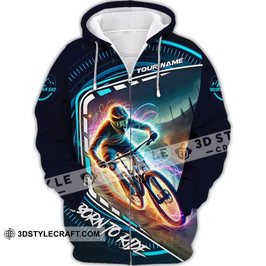 Man Shirt, Custom Name Mountain Biker Shirt, Mountain Bike Lover Hoodie Shirt Polo Long Sleeve Shirt style option 3