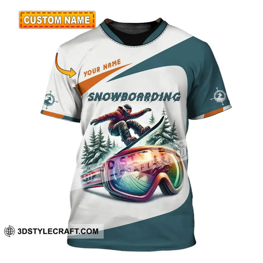 Man Shirt, Custom Name Snowboarding Shirt, Snowboarding Polo Long Sleeve, Snowboarding Gift style option 1