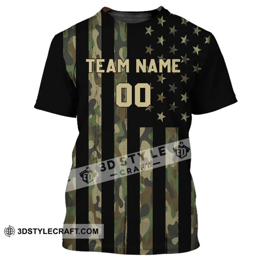 Man Shirt - Custom Name T-Shirt - American Flag Shirt - US Flag T-Shirt style option 2