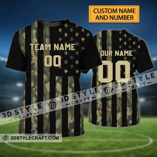 Man Shirt - Custom Name T-Shirt - American Flag Shirt - US Flag T-Shirt style option 1