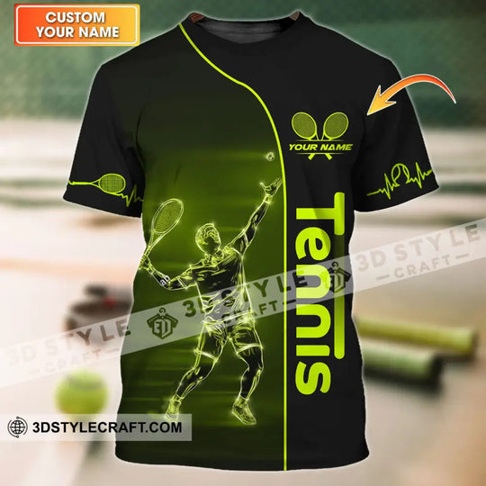 Man Shirt - Custom Name T-Shirt, Tennis Lover, Tennis Player Shirt style option 1