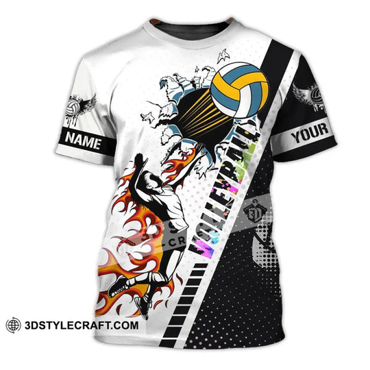 Man Shirt - Custom Name T-Shirt - Volleyball Shirt - Volleyball Clothing style option 2